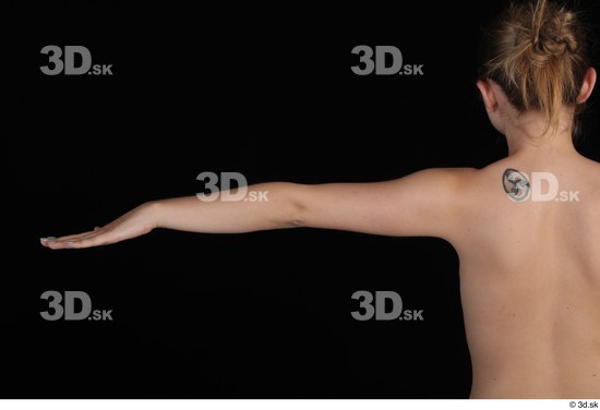 Arm Woman Nude Slim Studio photo references