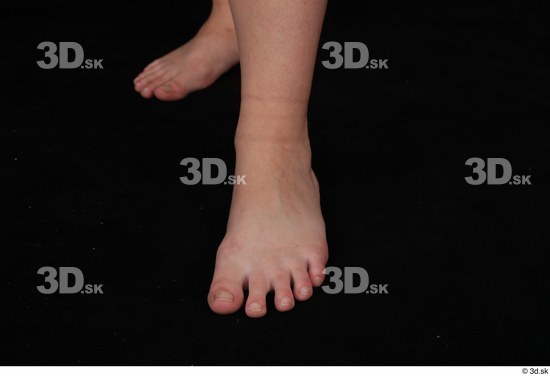 Foot Woman Nude Slim Studio photo references