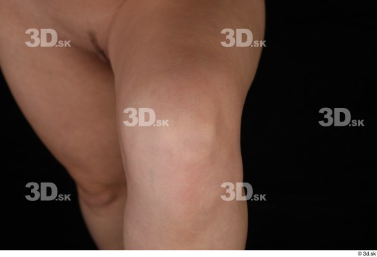 Knee Woman Nude Slim Studio photo references