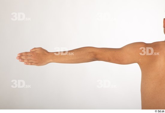 Arm Man White Nude Slim Studio photo references