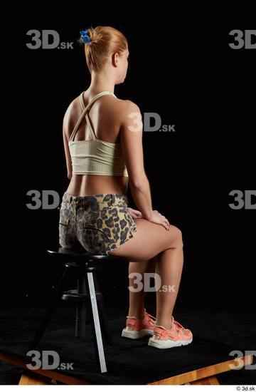 Whole Body Woman White Slim Sitting Studio photo references