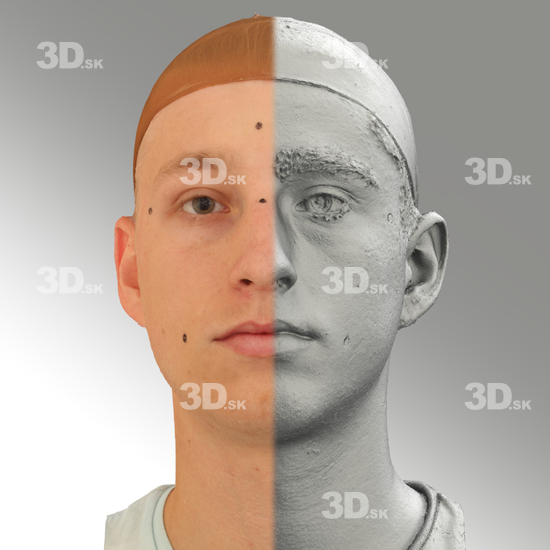 Head Man White 3D Scans