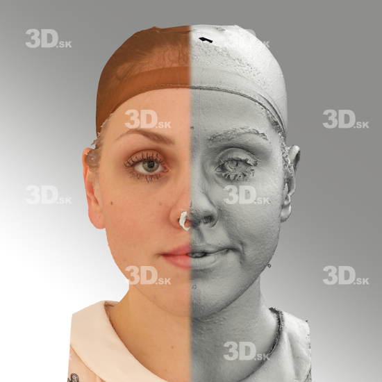 Head Woman White 3D Scans