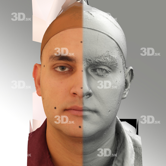 Head Man White 3D Scans