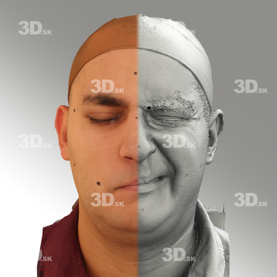 Head Man White 3D Scans