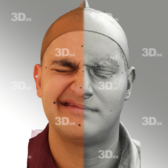 Head Man White 3D Scans