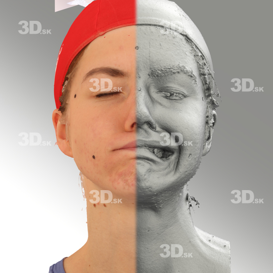 Head Woman White 3D Scans