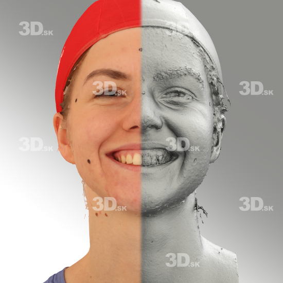 Head Woman White 3D Scans