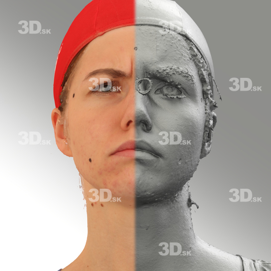 Head Woman White 3D Scans