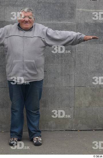 Whole Body Man T poses White Casual Overweight Standing Street photo references