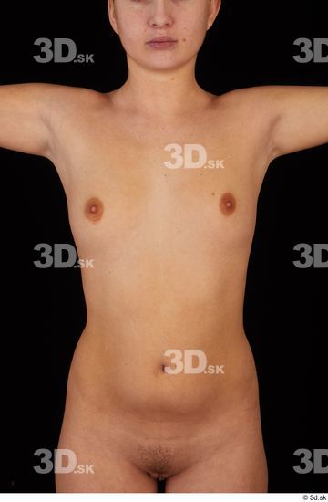 Upper Body Woman White Nude Slim Studio photo references