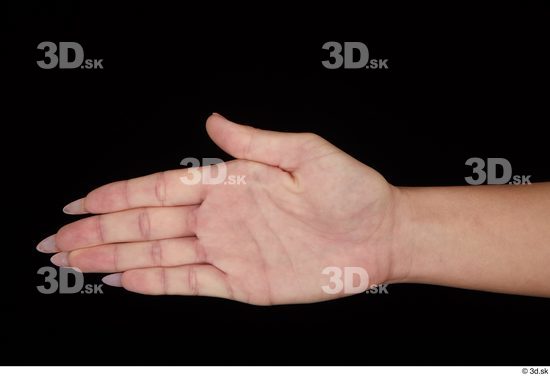 Hand Woman White Slim Studio photo references