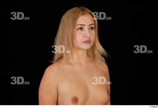 Head Woman White Nude Slim Studio photo references