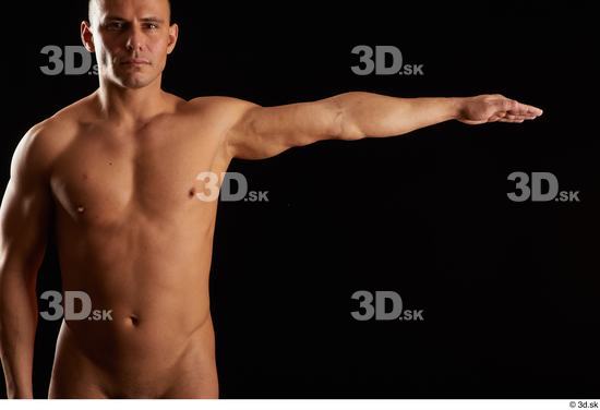 Arm Man White Nude Slim Studio photo references