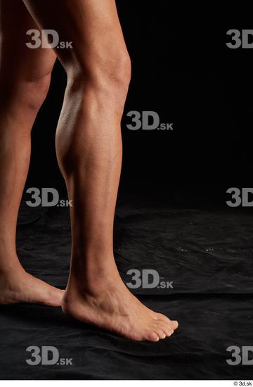 Calf Leg Man White Nude Slim Studio photo references