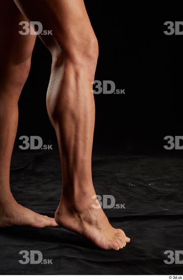 Calf Leg Man White Nude Slim Studio photo references