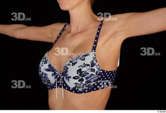 Chest Woman White Casual Bra Slim Studio photo references