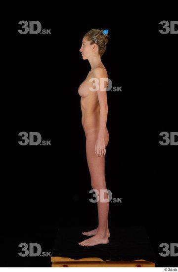 Whole Body Woman White Nude Casual Slim Standing Studio photo references