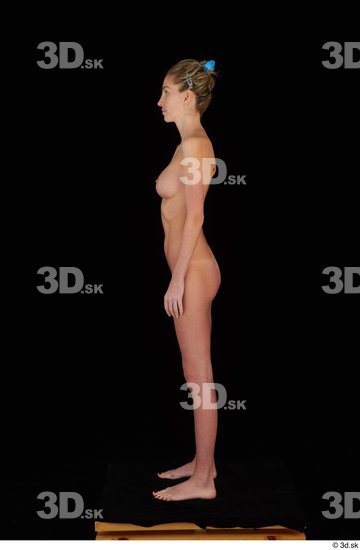 Whole Body Woman White Nude Casual Slim Standing Studio photo references