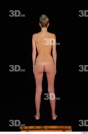 Whole Body Woman White Nude Casual Slim Standing Studio photo references