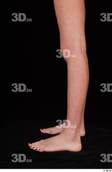 Calf Woman White Nude Casual Slim Studio photo references