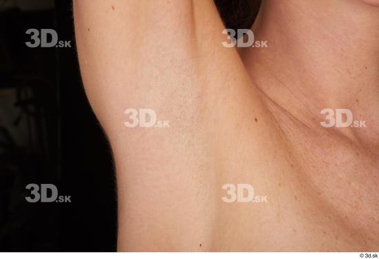 Underarm Woman White Nude Casual Slim Studio photo references