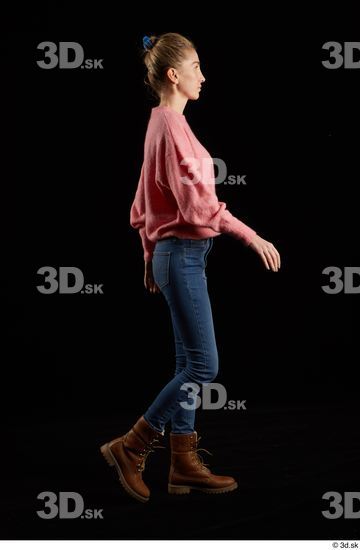 Whole Body Woman White Slim Studio photo references