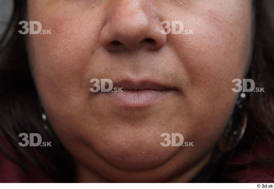 Mouth Woman White Casual Overweight Street photo references