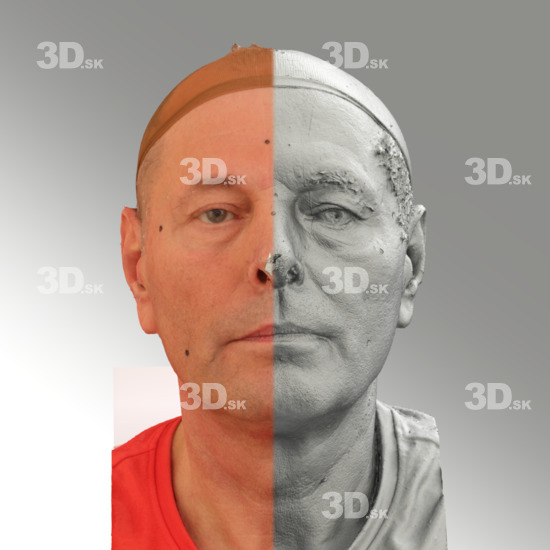 Head Man White 3D Scans