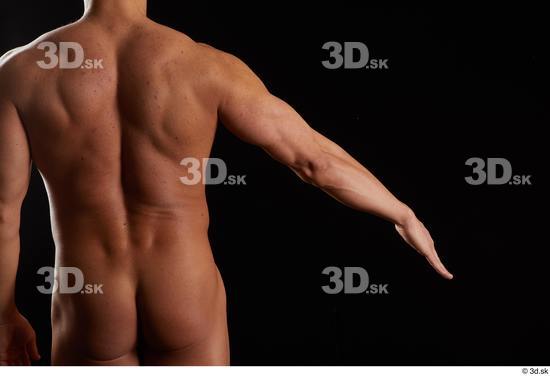 Arm Back Man White Nude Athletic Studio photo references