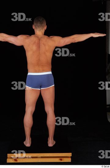 Whole Body Man White Underwear Athletic Standing Studio photo references