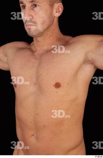 Chest Upper Body Man White Nude Athletic Studio photo references
