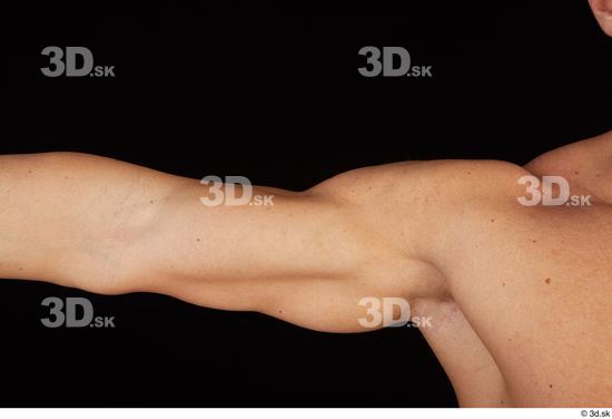 Arm Man White Nude Athletic Studio photo references