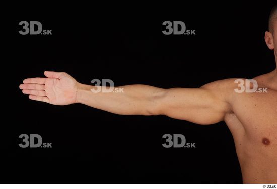 Arm Man White Nude Athletic Studio photo references