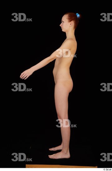 Woman White Slim Female Studio Poses