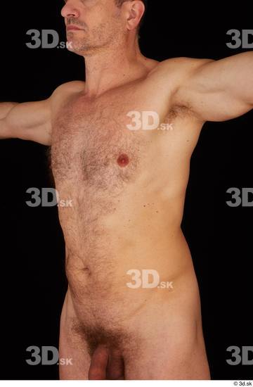 Upper Body Man White Nude Muscular Studio photo references