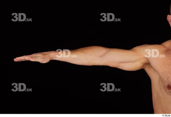 Arm Man White Nude Muscular Studio photo references