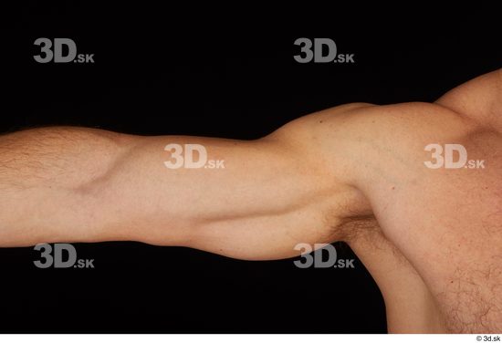 Arm Man White Nude Muscular Studio photo references