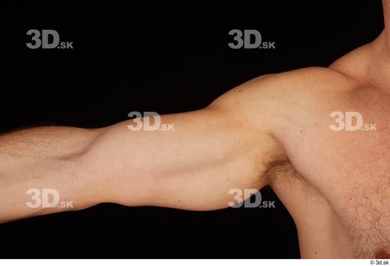 Arm Man White Nude Muscular Studio photo references