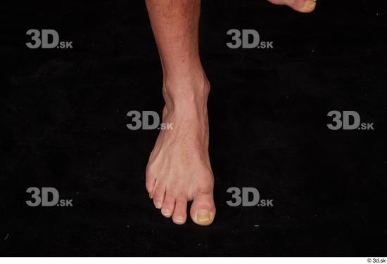 Foot Man White Nude Muscular Studio photo references