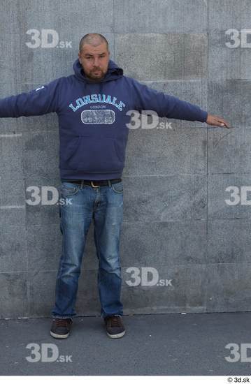 Whole Body Man T poses Overweight Standing Street photo references