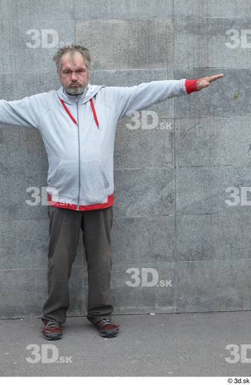 Whole Body Man T poses White Overweight Standing Street photo references