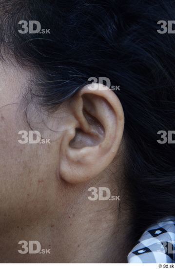 Ear Woman White Casual Average Street photo references