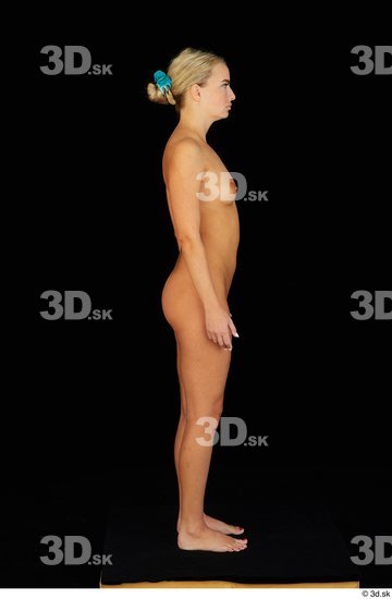 Whole Body Woman White Nude Slim Standing Studio photo references