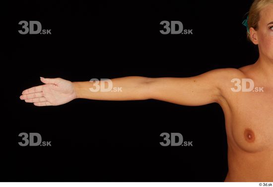 Arm Woman White Nude Slim Studio photo references