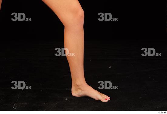 Calf Woman White Nude Slim Studio photo references