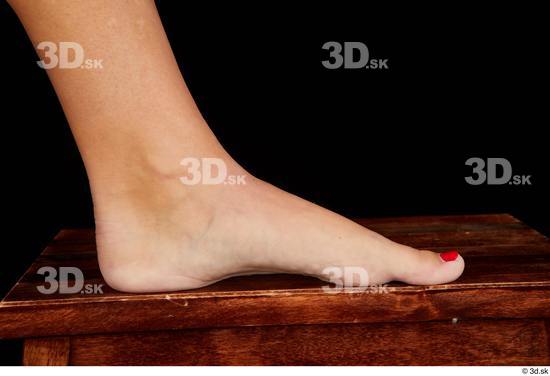 Foot Woman White Nude Slim Studio photo references