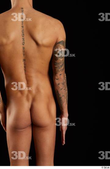 Arm Back Man White Tattoo Nude Athletic Studio photo references