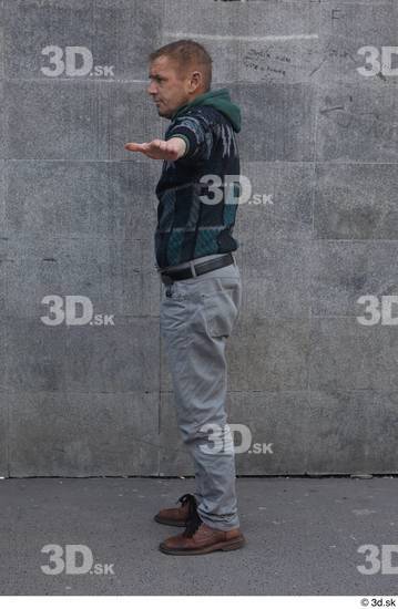 Whole Body Man T poses White Casual Slim Standing Street photo references