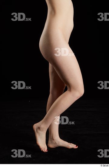 Calf Woman White Nude Slim Studio photo references